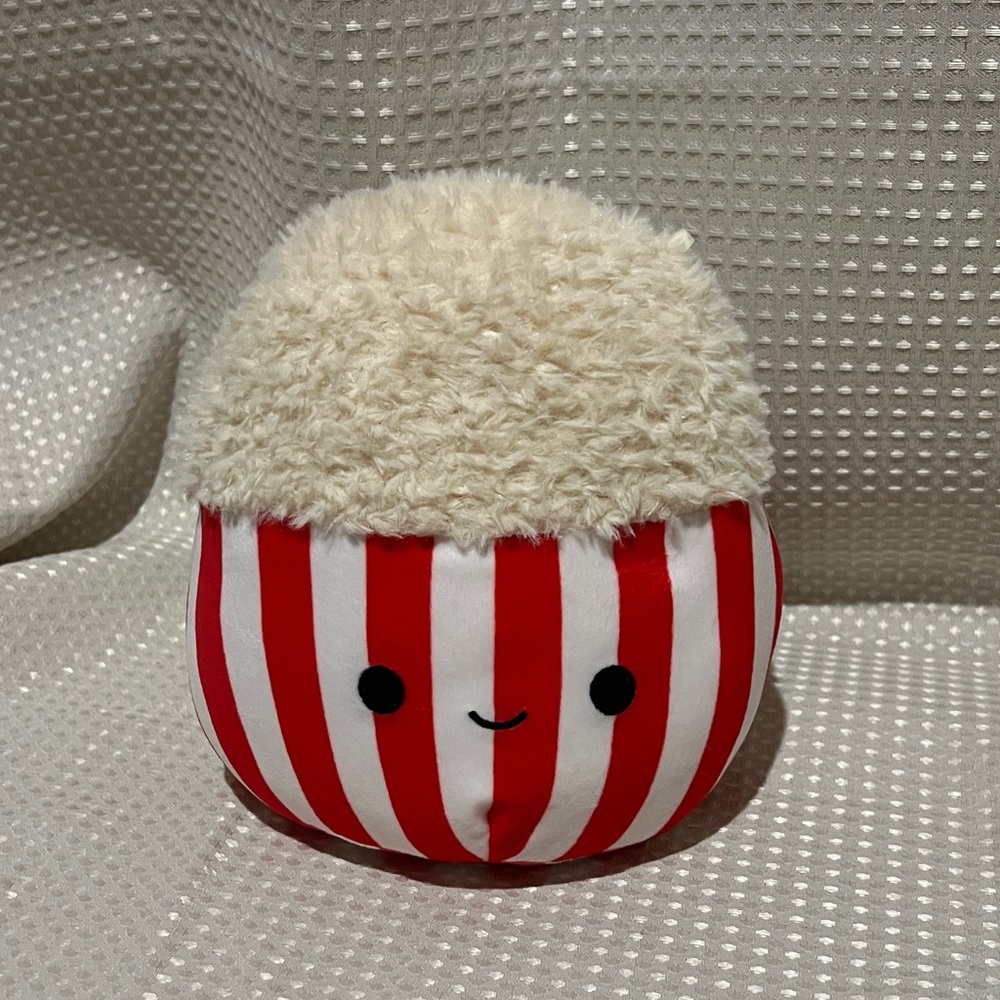 Squishmallows 8” Arnel Popcorn Red and White Striped Plush